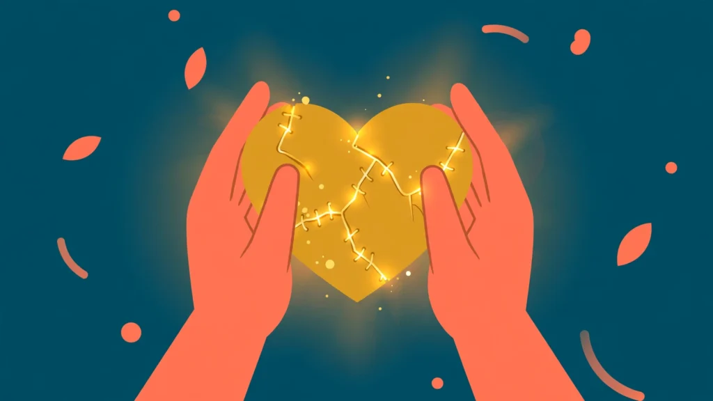 Couple gently mending a cracked heart — how to rebuild intimacy after cheating