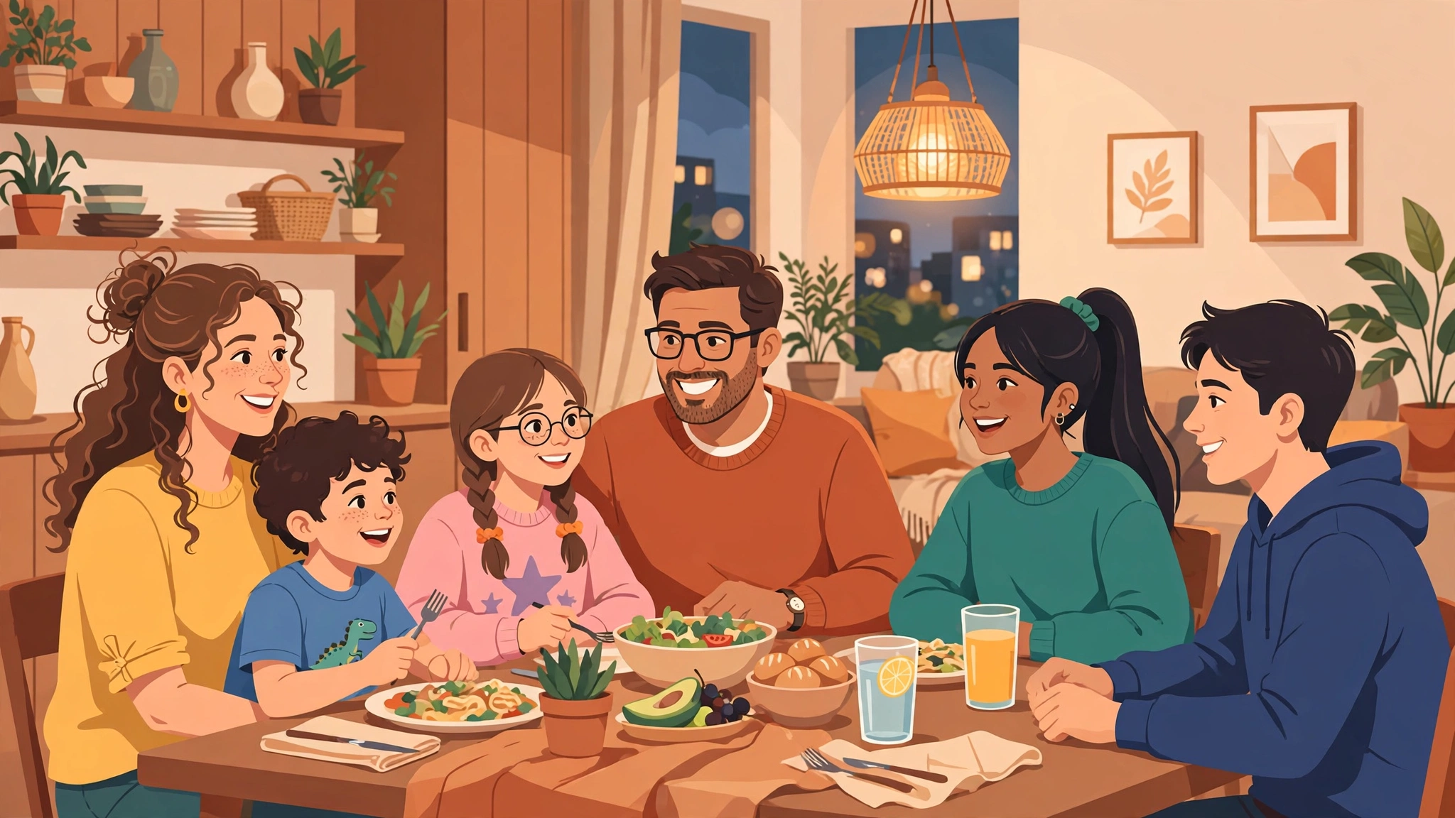 Stepparent bonding with a child over a board game