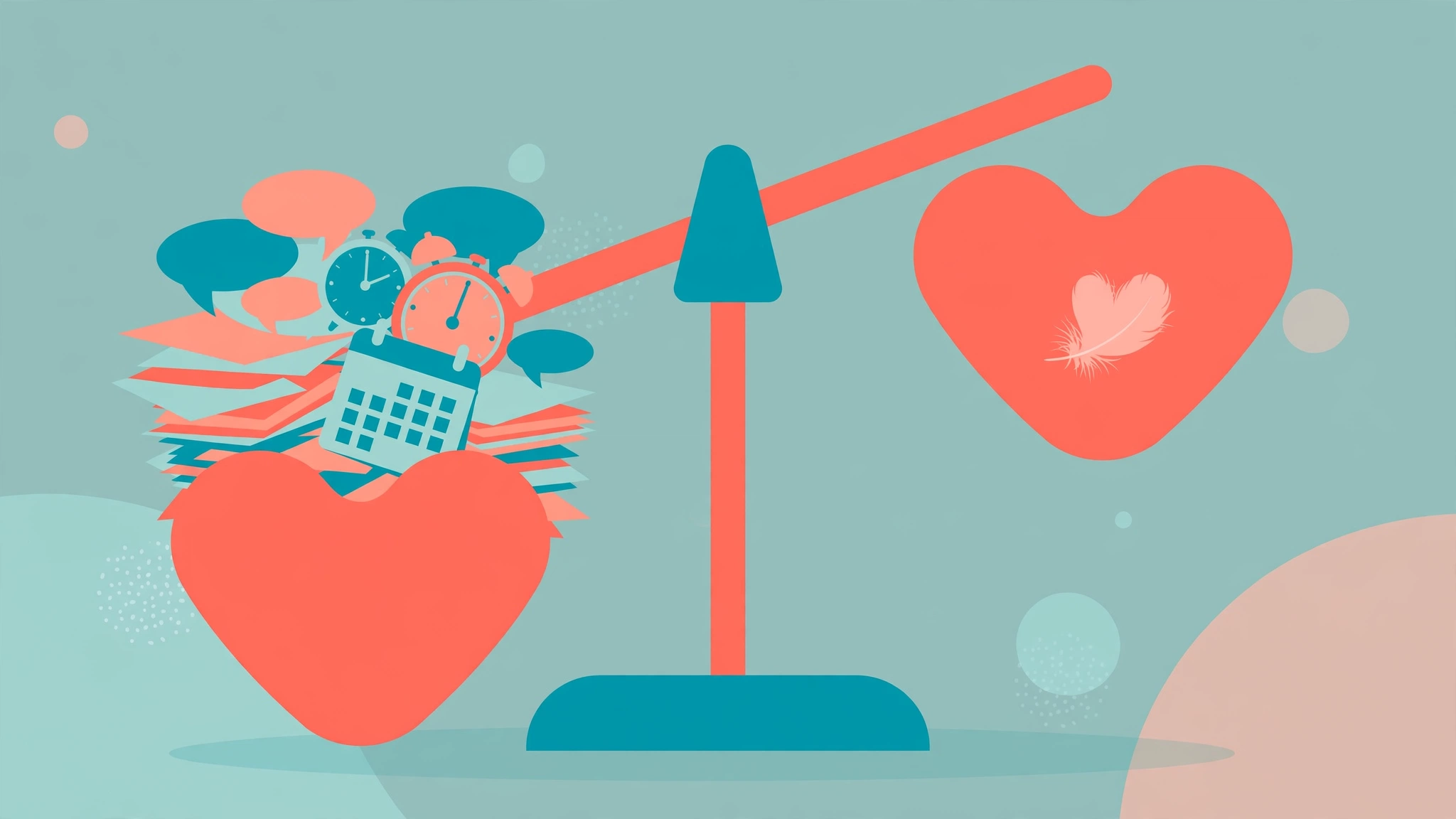 Unbalanced scale showing unequal emotional labor in relationships