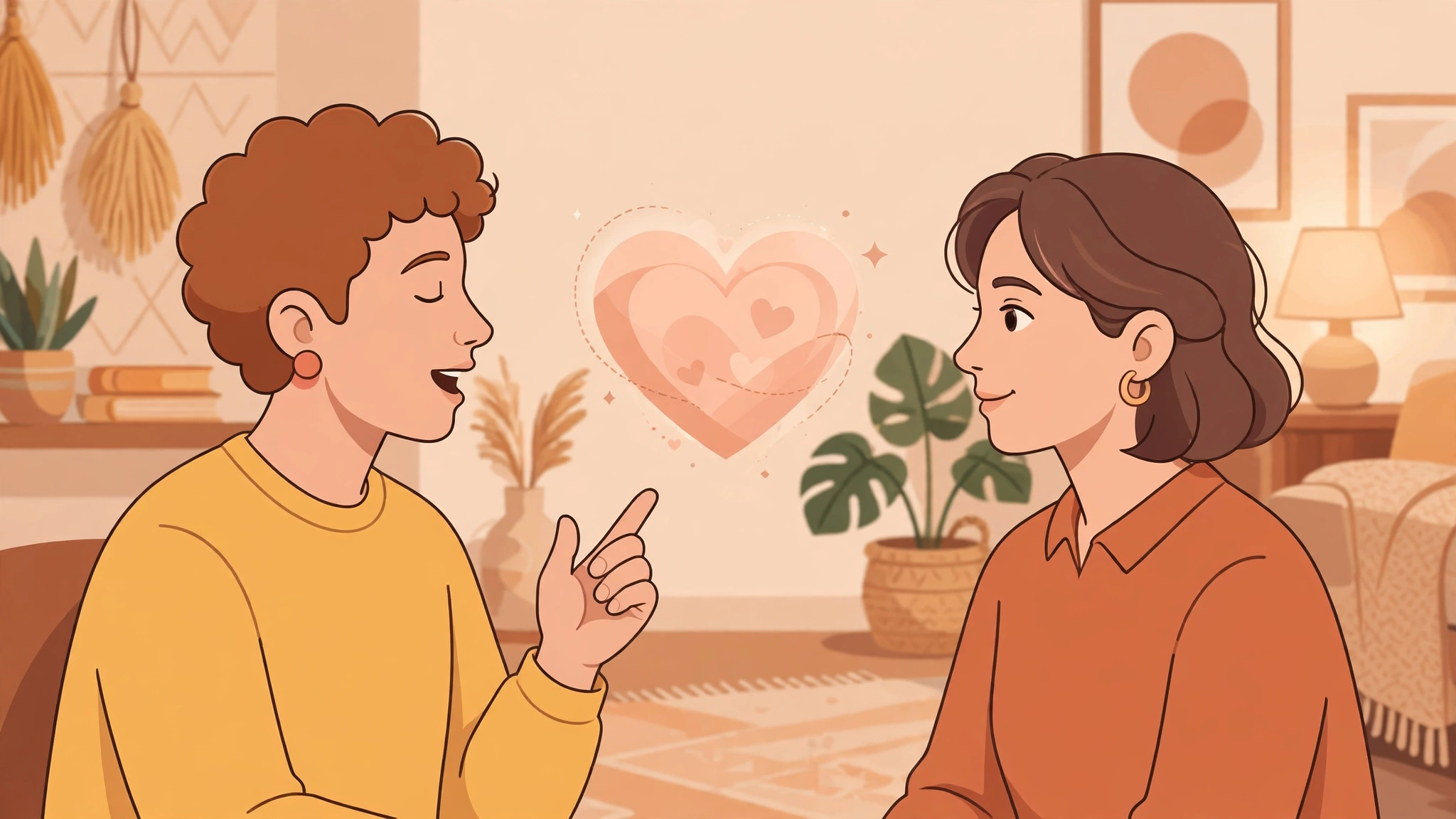 Couple practicing fighting fair in a relationship with active listening