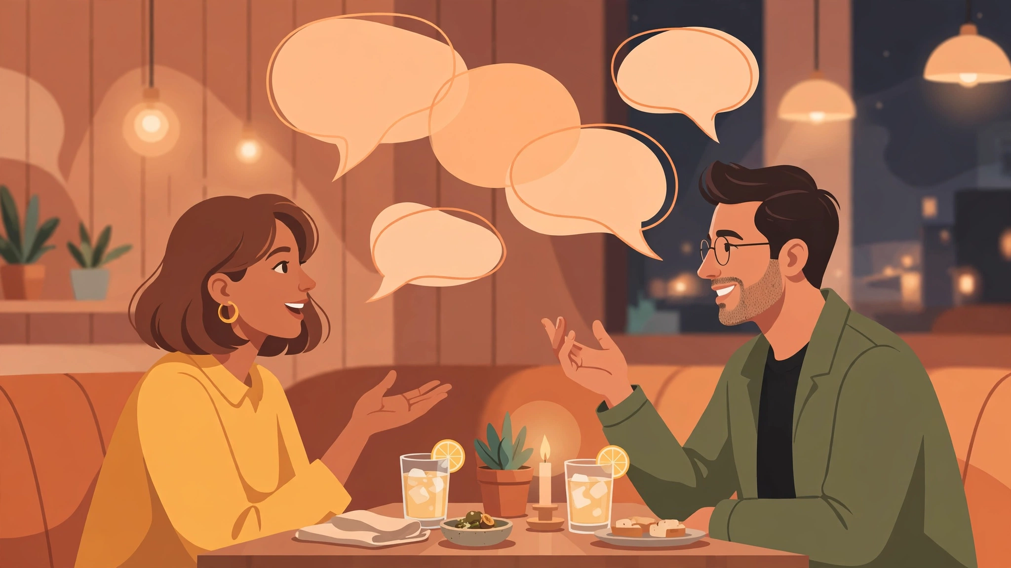 Fun first date conversation starters about travel, coffee, and adventure date ideas