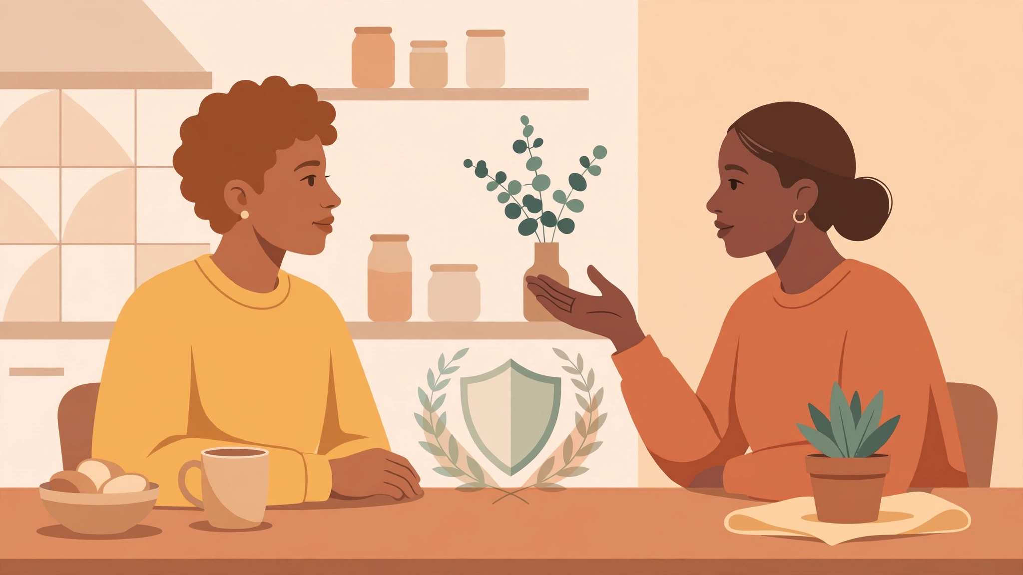 Calm conversation showing how to deal with difficult in-laws with healthy boundaries