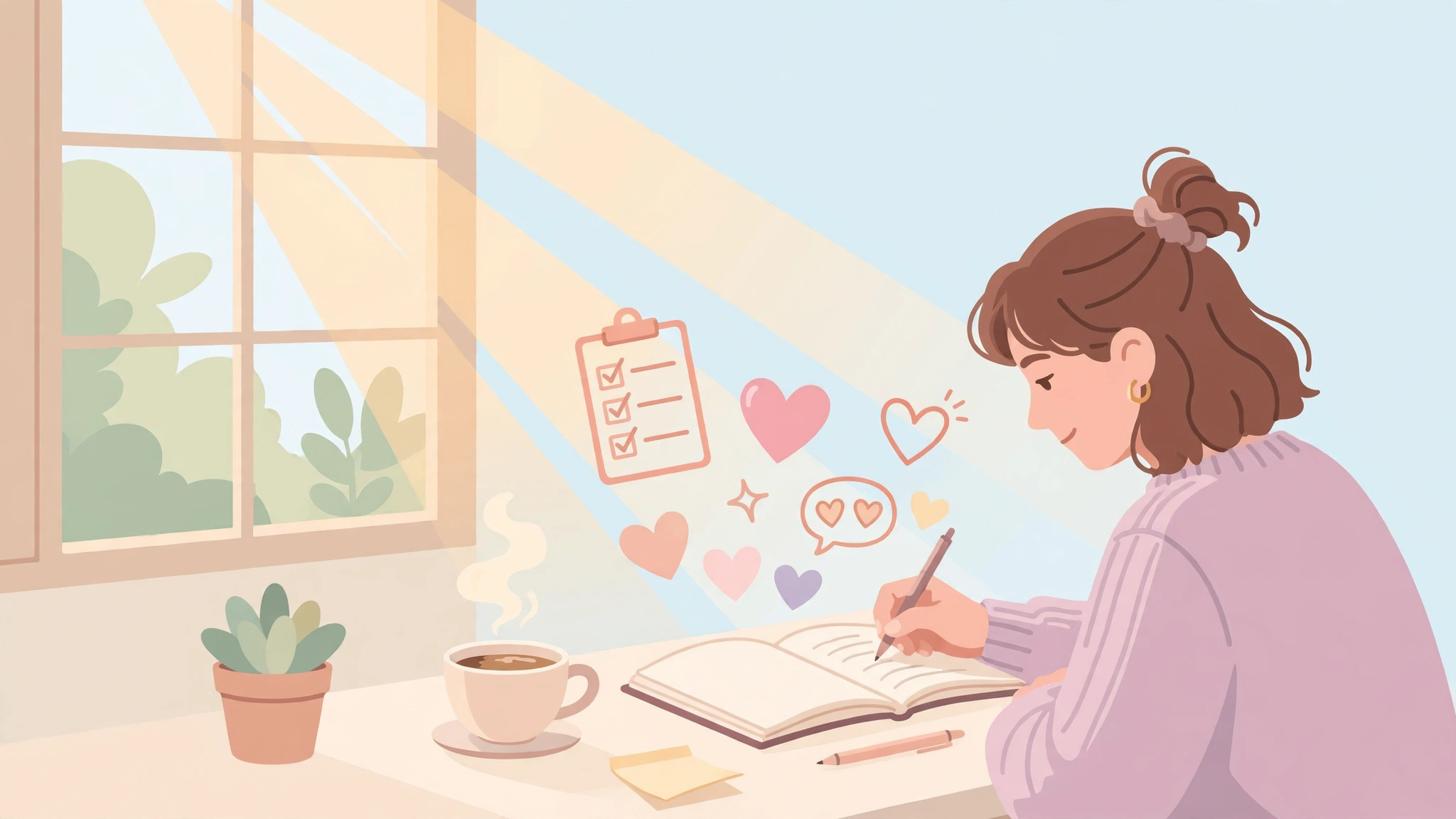 writing down dating values and non-negotiables in a journal before dating intentionally