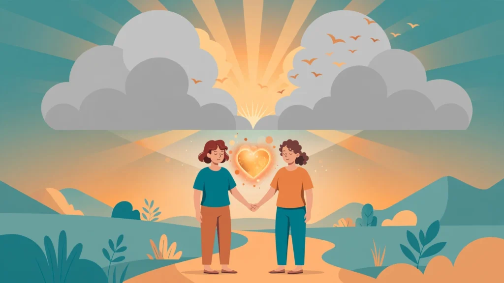 Couple holding hands walking toward sunlight — overcome jealousy in a relationship