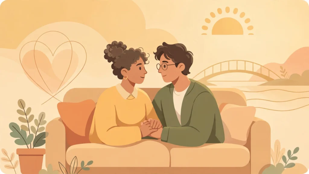How to rebuild trust after lying — couple having an honest conversation to heal
