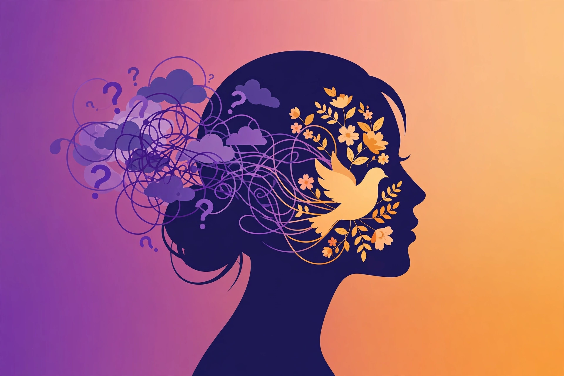 Overthinking mind visualized — relationship anxiety signs in daily life