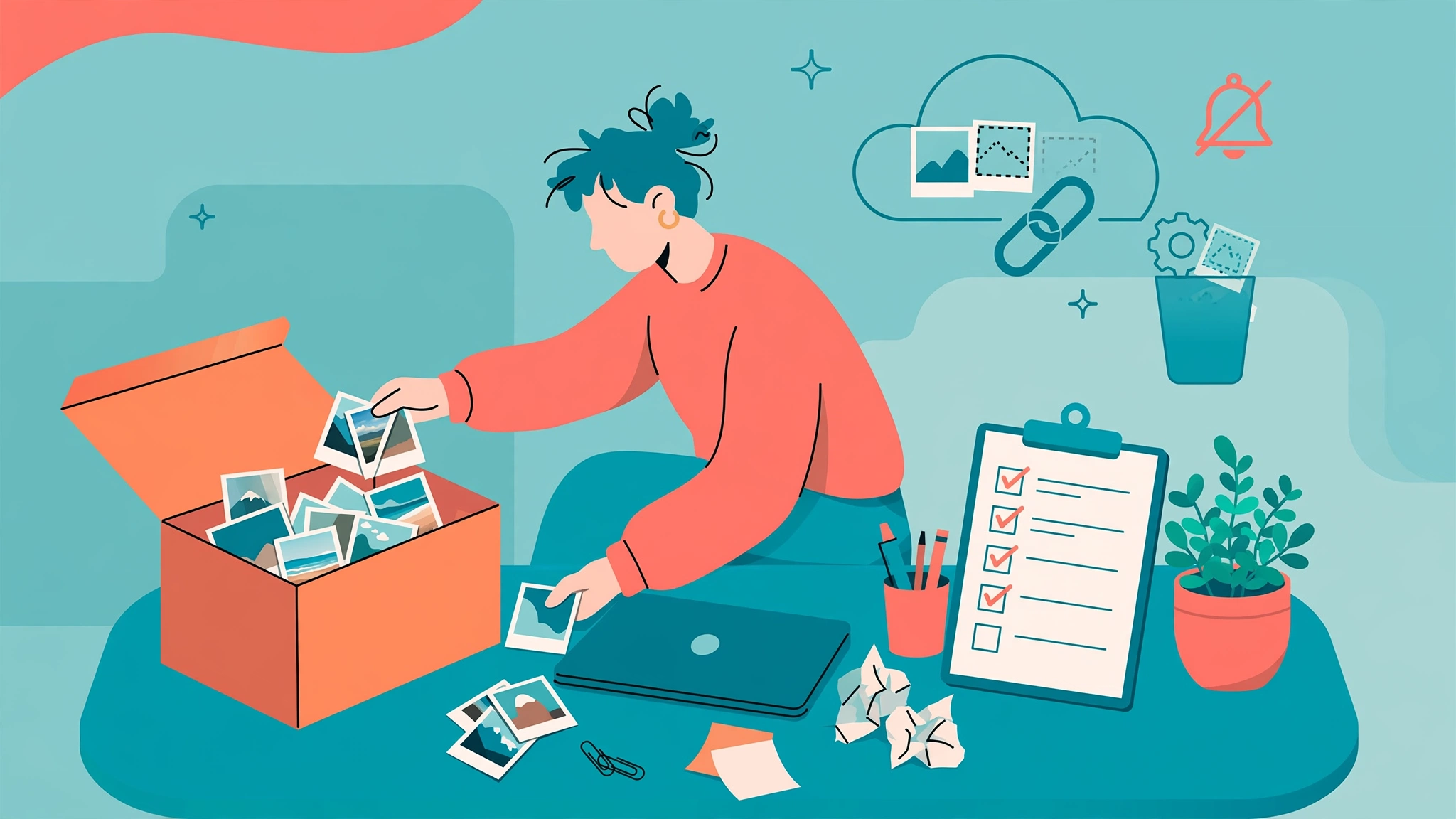Person removing ex-related triggers, photos, and digital reminders — how to stop thinking about your ex