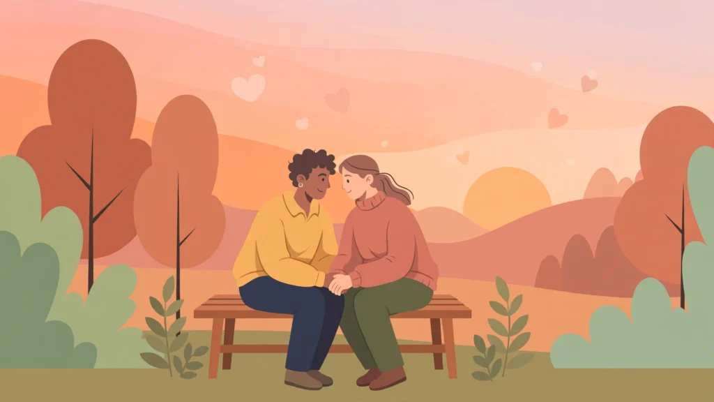 Couple holding hands at sunset illustrating when to say i love you